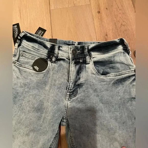 2PAIR- BUFFALO JEANS “EVAN-X” SLIM STRAIGHT STRETCH BLEACHED AND SANDED 30/30 - Picture 13 of 16